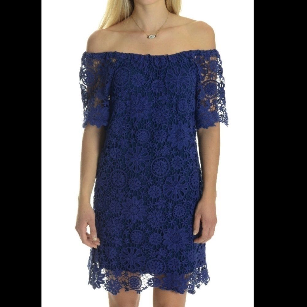 NEW Nightcap Caribbean Crochet Off Shoulder Dress